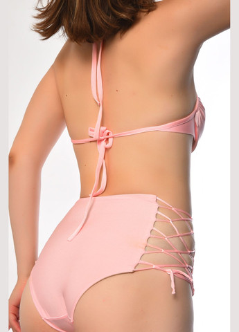 Персиковый летний купальник женский персикового цвета чашка в топ Let's Shop