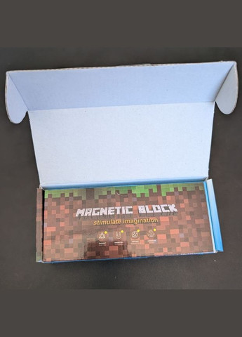 Магнитный конструктор Magnetic Block Майнкрафт для детей 35 деталей разноцветный (2104618515) No Brand (330243104)