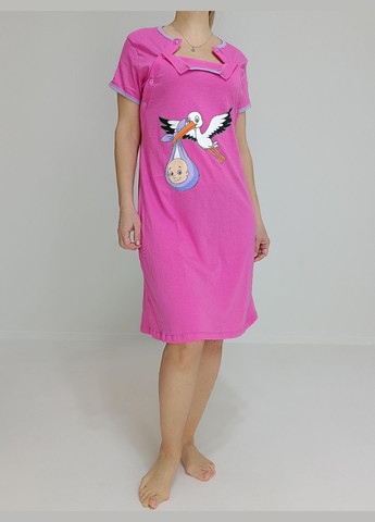 Сукня-туніка жіноча Лелека (для годуючих мам) 46-48 Рожева Triko 79015634-1 No Brand (289060578)