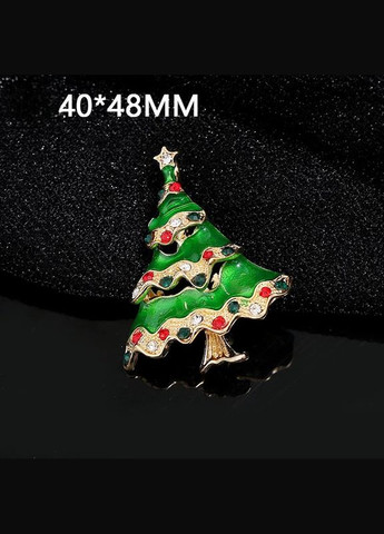 Брошь / подвеска елка новогодняя зеленая со стразами Xuping Jewelry (330618928)