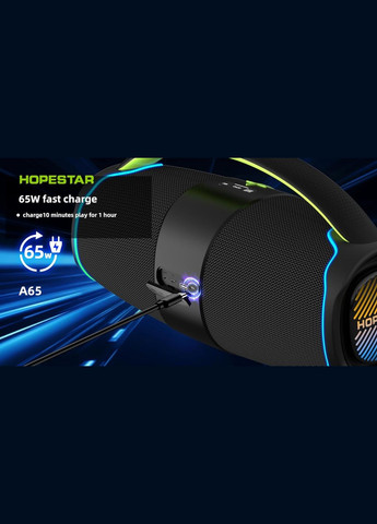 Бездротова акустика Bluetooth 300 Вт мікрофон 30000 мАг чорний (2390000016) Hopestar A65 (341089761)