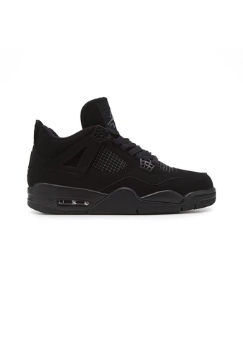 КРОССОВКИ ЖЕНСКИЕ NIKE AIR JORDAN 4 RETRO BLACK CAT НАЙК АИР ДЖОРДАН ЧЕРНЫЕ No Brand чёрные демисезоны (390650002)