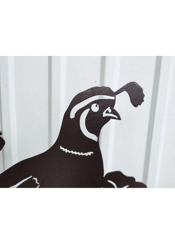 Флюгер Птица в цветах, Перепелка, флюгер на крышу из металла 2 мм. No Brand (368896669)