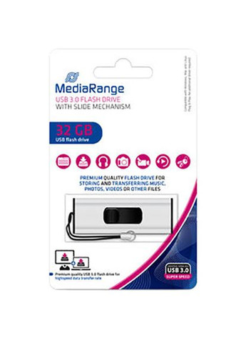 Флеш-драйв 32GB USB 3.0 Black/Silver (MR916) Mediarange (306581975)
