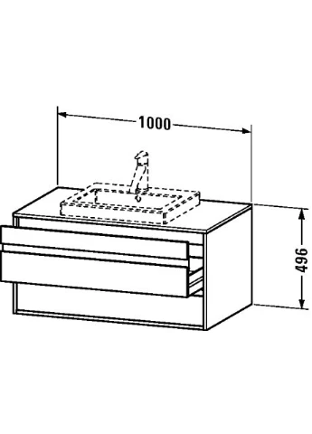 Тумба для ванной KETHO, золото/матовый, подвесная Duravit (400496397)