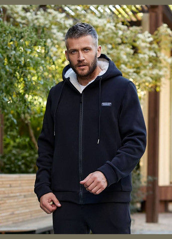 Мужской теплый спортивный костюм цвет черный New Trend (304991247)