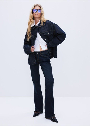 Жіночі низькі джинси кльош Н&М (57784) W34 Темно-сині H&M - (305541968)