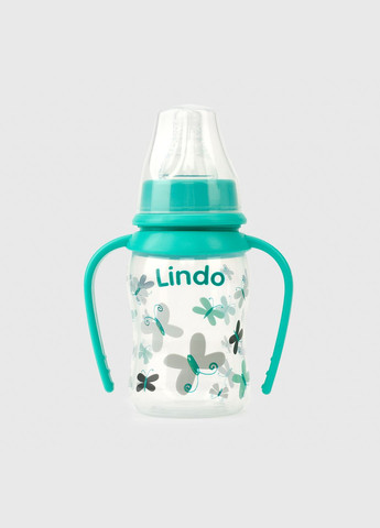 Бутылка круглая LI146 с силиконовой соской Lindo (286420465)