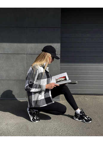 Черно-белая рубашка No Brand