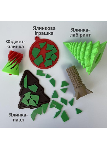 Рождественский набор головоломок «Елки» – лабиринт со тайником, фиджет и пазлы, антистресс и логическая игра No Brand (371372766)