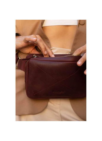 Сумка жіноча через плече шкіряна Dropbag Mini Crazy horse бордова BlankNote (302008744)