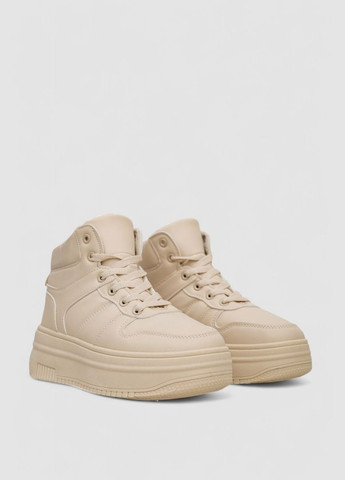 Кроссовки женские зимние на меху, 248RAM014 Ager бежевые зима (360858838)