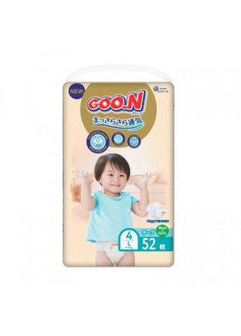 Підгузки Goo.N premium soft 9-14 кг розмір l на липучках 52 шт (268467830)