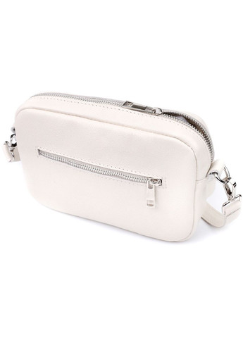 Класична жіноча сумка крос-боді з натуральної шкіри бежева 22839 Shvigel (329195185)