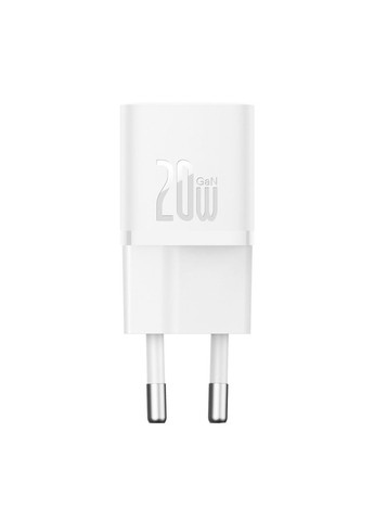 Мережевий зарядний пристрій 20W EU White Baseus GaN5 Fast Charger(mini) 1C (340278447)