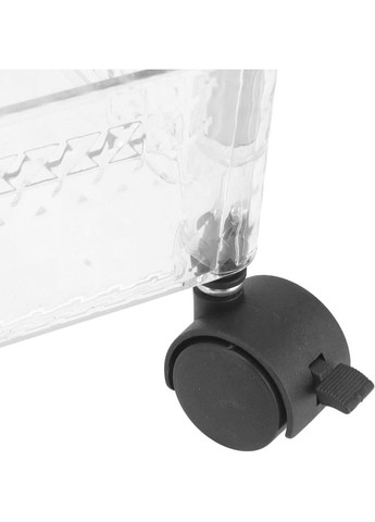 Етажерка на колесах пластмасова універсальна 4 яруса Прозора No Brand (324445011)