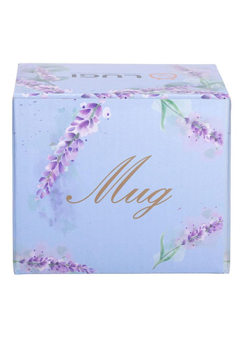 Кружка фарфоровая с цветочным принтом 400 (мл) для чая и кофе Белая RX-N240139W Liling Rongxiang Ceramic (370974278)