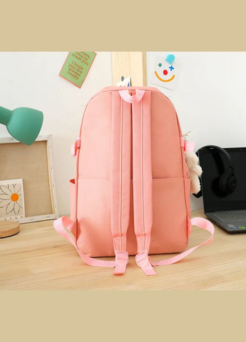 Школьный рюкзак в наборе 5в1. Рюкзак, сумка-шопер, пенал, бананка, косметичка для девочки. No Brand (296932685)