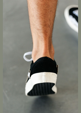 Чорно-білі Осінні кросівки чоловічі No Brand