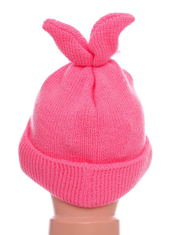 Шапка подвійна в'язка для дівчинки Кролик рожевий 1м+ (40972) BABYKROHA (323469222)
