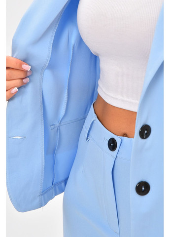 Костюм женский однотонный голубого цвета Let's Shop (364117548)
