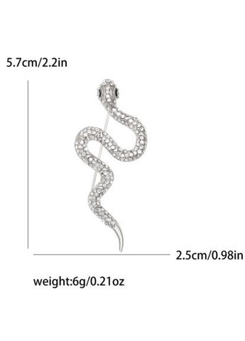 Брошка "Змія" жіноча, брошка шпилька, червона No Brand (315050039)