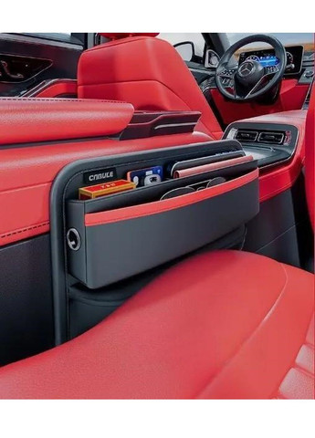 Органайзер сумка кейс бокс карман для установки между сидениями в машину автомобиль 30х20 см (477039-Prob) Черный с красным Unbranded (293814600)