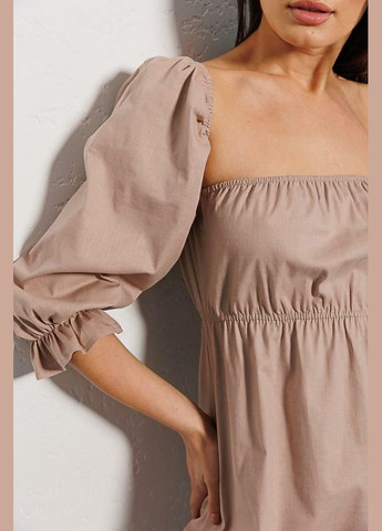 Комбінована сукня жіноча літня максі бежева mkar46760-3 Modna KAZKA