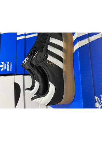 КРОСІВКИ ЖІНОЧІ ADIDAS SAMBA BLACK GUM SOLE АДІДАС САМБА No Brand чорні демісезони (368888006)