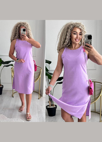 Лавандова повсякденний, кежуал жіноча сукня Style Point однотонна