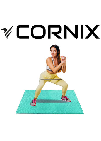 Мат-пазл (ласточкин хвост) Mat Puzzle EVA 120 x 120 x 1 cм Mint Cornix XR-0234 (340459271)