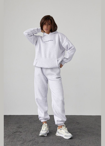 Теплый трикотажный костюм с худи и джоггерами Liton (296909147)