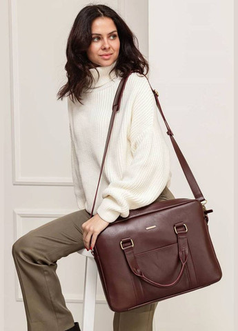 Кожаная сумка для ноутбука и документов бордовая (A-027193) BlankNote (327874135)