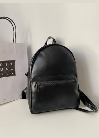 Жіночий чорний рюкзак екокожа Town Style mini YR No Brand (331020984)