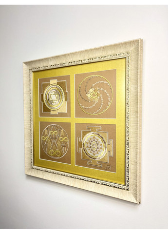 Картина-оберег Финансовый успех - 4 символа 53×53 см коричневый котон (NF0085) Tiferet-NF (371996487)