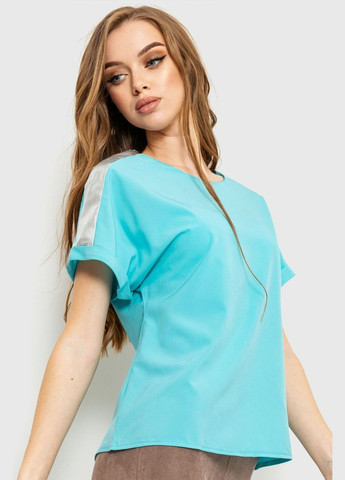 Мятная блуза повседневная, цвет светло-сиреневый, Ager