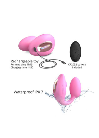 Віброяйце з вакуумною кліторальною стимуляцією Wonderlover PINK PASSION Love To Love (315497664)