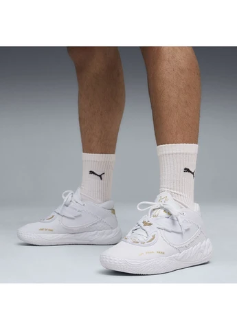 Белые всесезонные кроссовки mb.05 mist basketball shoes unisex Puma