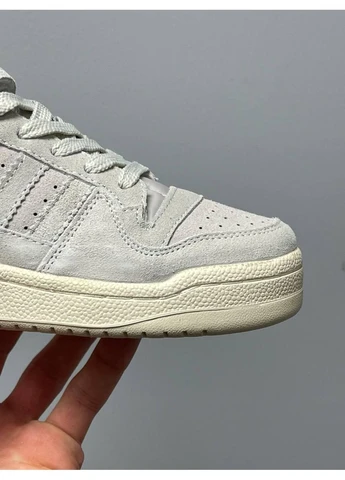 Серые демисезонные кроссовки мужские adidas forum 84 low grey premium адидас форум 84 серые No Brand