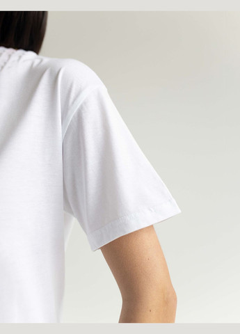 Белая Женская футболка котон (0011400BELL) Casual Trend №114 - (358935177)