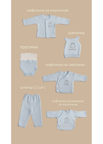 Блакитний демісезонний подарунковий набір для немовляти – 26 предметів New Brand
