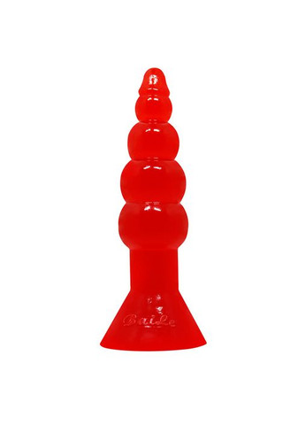 Анальная пробка шарика разного диаметра от 2 до 4 см красного цвета с присоской Butt Riders LyBaile (352168592)