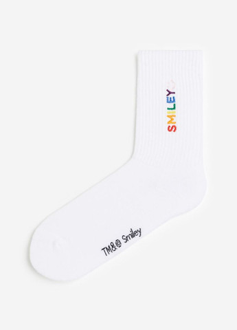 Шкарпетки махра з широкою резинкою для жінки 1072353-059 білий H&M (286328180)