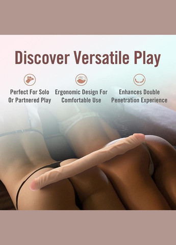 Двухсторонний реалистичный фаллоимитатор Dr. Skin телесный Blush (328961229)