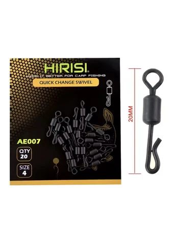Вертлюг быстросъемный 20 шт для рыбалки Hirisi (393118341)