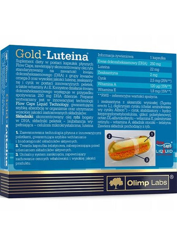 Olimp Nutrition Gold Lutein 30 Caps Olimp Sport Nutrition (292285375)