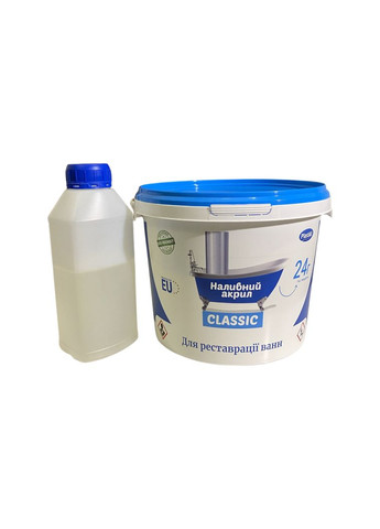 Наливной акрил для реставрации ванн Classic 1.5 м цветной. Plastall (366870304)