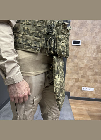 Підсумок з балістичним пакетом 1 класу, фартух напашник для плитоноски, розмір, Піксель, Cordura 1000D Добронь (362601428)