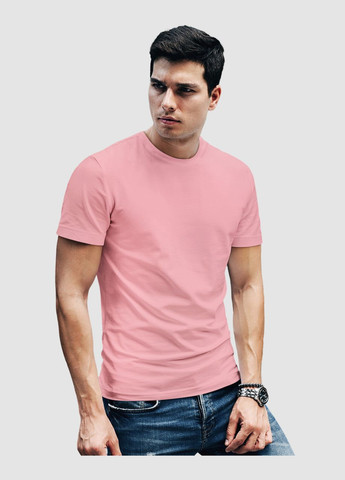 Коралловая футболка мужская базовая из натурального хлопка с коротким рукавом Mishe Basic