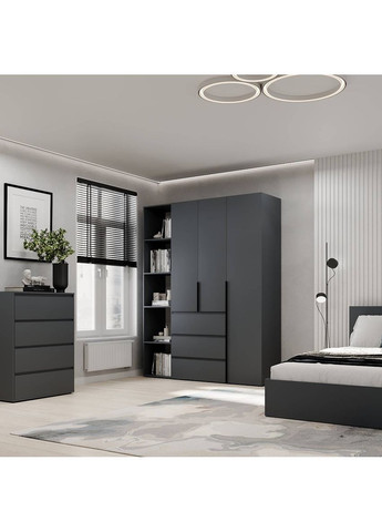 Шкаф распашной комбинированный №8 Light 1600x500x2200 Графит (LTK087000000) Art In Head (342323470)